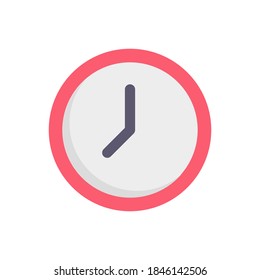 flat style user interface icons with soft colors clock design, suitable for icons, illustrations, backgrounds, stickers, covers, banners