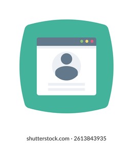 Flat style user profile icons for apps
