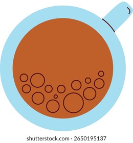 Vetor de estilo plano de uma xícara de café expresso espumoso