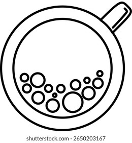 Vetor de estilo plano de uma xícara de café expresso espumoso