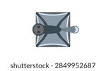 flat style vector icon of a flying squirrel gliding with outstretched membrane and big eyes in cute cartoon animal design