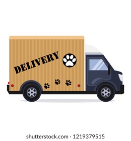 Flat style vector illustration delivery service concept
