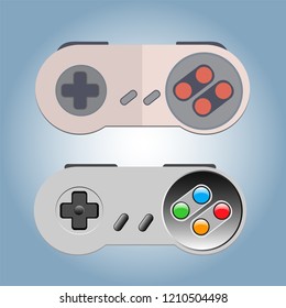 flat style vector illustration. gamepad set. 
