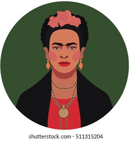 Flat style vector illustration of Mexican woman in EPS8 format