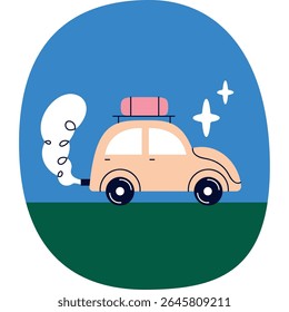 Ilustração de vetor de estilo plano de um design de carro moderno