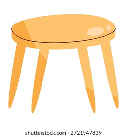 Ilustração de vetor de estilo plano de uma tabela moderna
