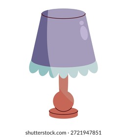Ilustración vectorial de estilo plano de una lámpara de mesa moderna
