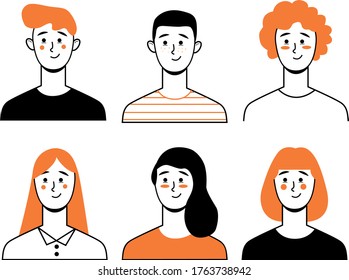 flat style vector illustration trend colors