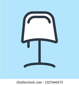 Flat style vector table lamp symbol icon