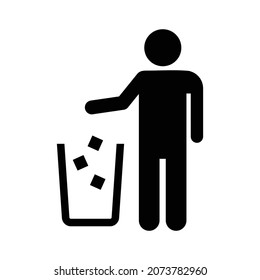 flat style vector trash icon