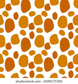 Flat style vector vegetable seamless set for kids, cafes and branding.