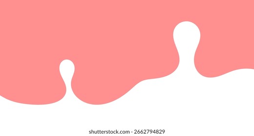 Vector de estilo plano de un chapoteo blanco de la leche en el fondo rosado para los anuncios lácteos, el empaquetado, y los Anuncios de la comida