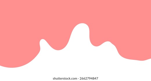 Vector de estilo plano de un chapoteo blanco de la leche en el fondo rosado para los anuncios lácteos, el empaquetado, y los Anuncios de la comida