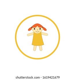 flat style vector young woman