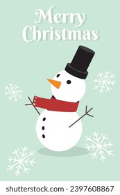 Tarjeta de navidad vertical de estilo plano Ilustración vectorial