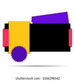 Flat style vibrant blank banner
