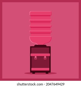 flat style water dispenser vector illustration