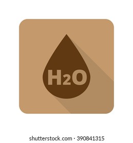 Flat style Water web app icon on light brown background