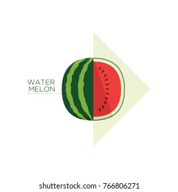 Flat style watermelon icon