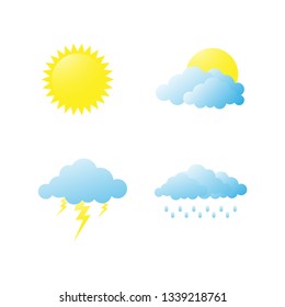 flat style weather icon design isolated white background