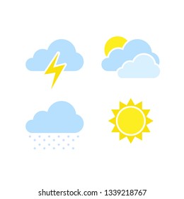 flat style weather icon design isolated white background