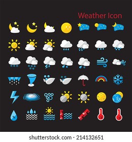 Flat style weather icon  vector set for web design, mobile, internet ,application,  artwork, etc. 