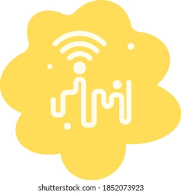 Flat style wifi icon for website mobile app presentation purposes