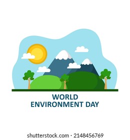 ilustración del día mundial del entorno de estilo plano.