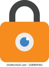 flat styled design concept  illustration of privacy lock 