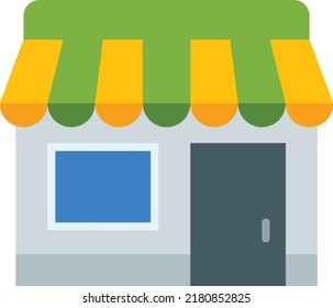flat styled design concept  illustration of shop stall 