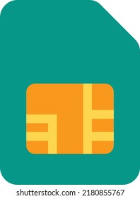 flat styled design concept  illustration of mobile sim