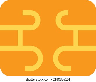 ilustración de concepto de diseño de estilo plano de la tarjeta de chip sim