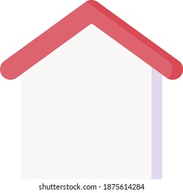 Flat Styled Home House Concept Icon Illustration 