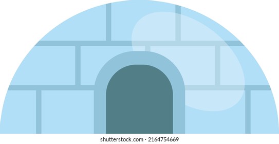 Flat Styled Igloo Interior Design Concept Home Illustration 