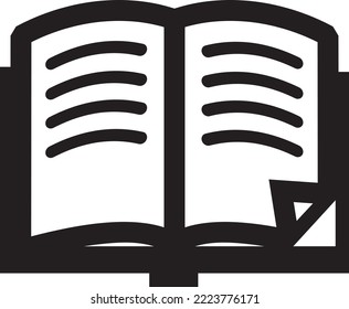 Flat Styled Illustrated Icon
Of Open Book Learning 