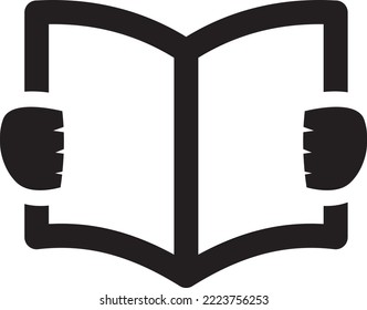 Icono Ilustrado con estilo plano
De lectura de libro abierto 