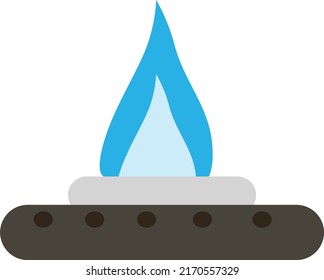 Flat Styled Illustration Concept
Of Burner Fire   