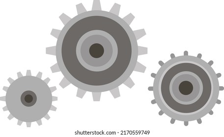 Flat Styled Illustration Concept
Of Cogwheels Work 