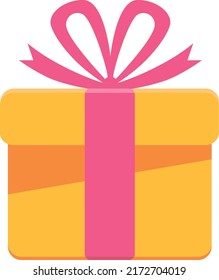 ilustración de estilo plano del paquete de regalo con cinta