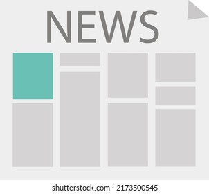 Flach gezeichnete Illustration des Konzepts des Nachrichtenpapiers    