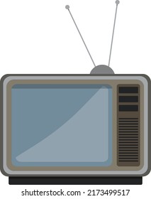 Ilustración De Estilo Plano De Icono De Medios De Televisión Antiguo Retro