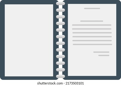 Flat Styled Illustration Of Ribbon Book Pad Note Book 
