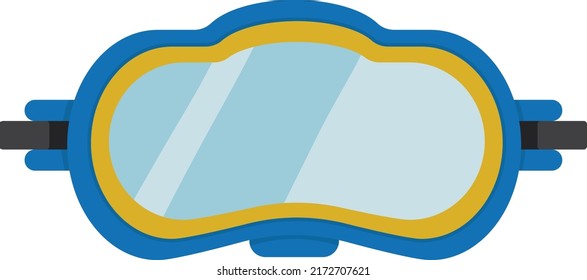 Flat Styled Illustration Of under water sea glasses