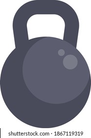 Flat Styled Kettle Bell Gym Concept Equipment Illustration 