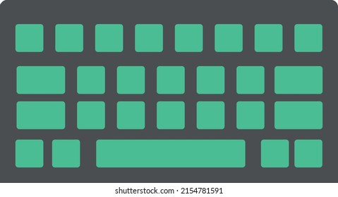 flat styled keyboard concept icon illustration technology