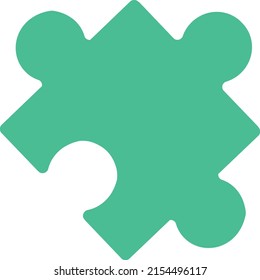Flat styled piece puzzled jigsaw illustration concept 