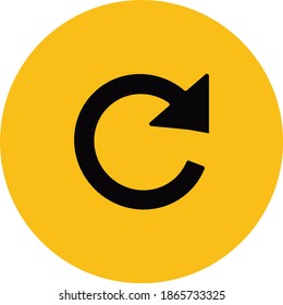 Flat Styled Refresh Restart Icon Concept Illustration
