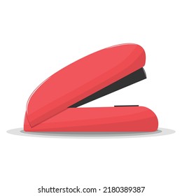 Flat Styled Stationary Stapler isolated on white background. Vector illustration