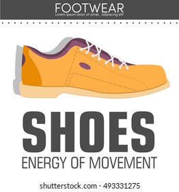 Flat styling shoes background concept. Vector illustration design