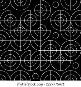 flat stylish geometric figure, black and white